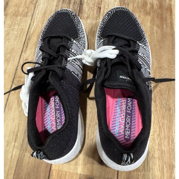 Sketchers Women's 8.5 Air Cooled Memory Foam Black Gray Comfort NEW - Picture 6 of 9